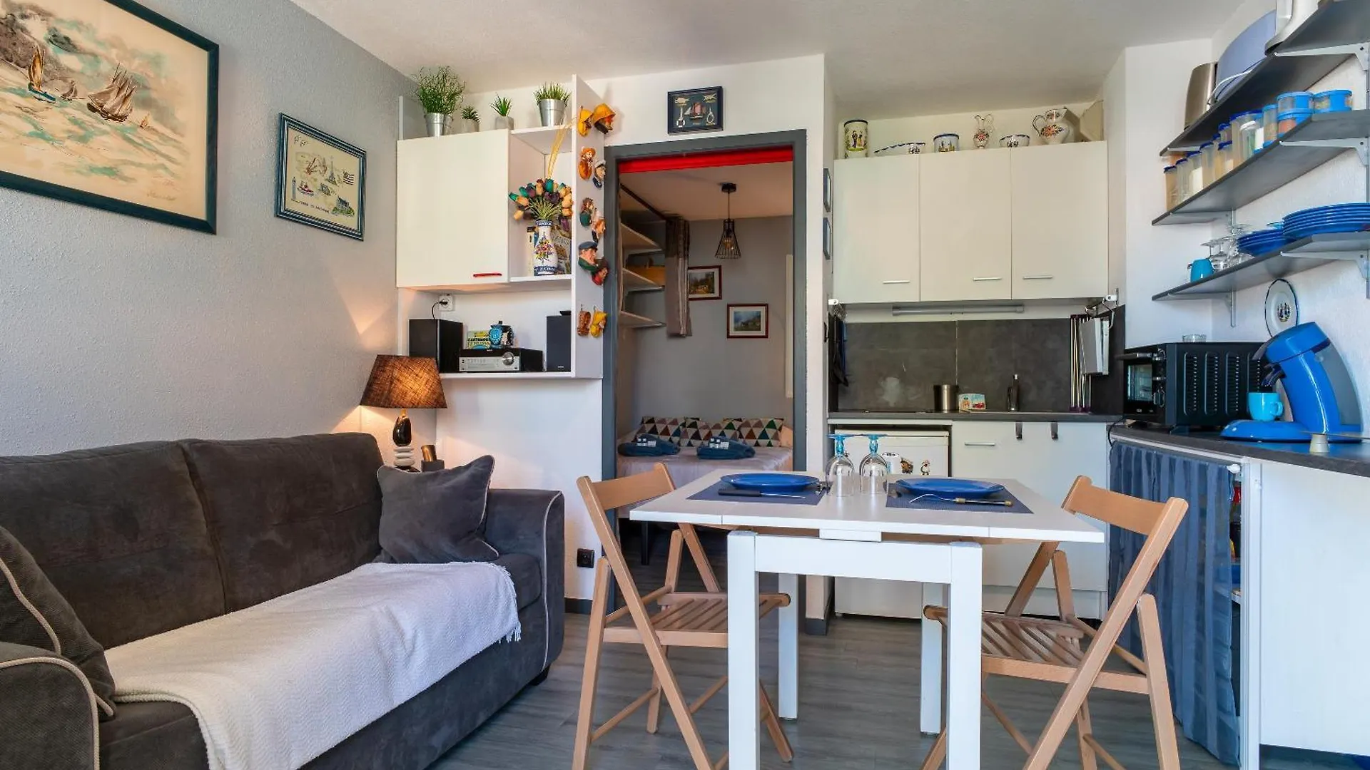 아파트 Le Ptit Loup De Mer - Appt Proche Plage Terrasse Saint-Nic 프랑스